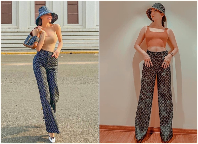 Trót mê mẫu quần Gucci ống rộng đắt đỏ, cả hai còn khiến dân tình ngỡ ngàng vì lối mix&match khá tương đồng nhau. Trong khi Hà Hồ diện cùng áo tanktop màu nude, Lệ Quyên cũng "lăng xê" mẫu áo tương tự như dáng croptop. Màn "đụng độ" này của bộ đôi chị đại khiến dân tình khó phân thắng bại vì ai cũng thời thượng hết nấc. Trót mê mẫu quần Gucci ống rộng đắt đỏ, cả hai còn khiến dân tình ngỡ ngàng vì lối mix&match khá tương đồng nhau. Trong khi Hà Hồ diện cùng áo tanktop màu nude, Lệ Quyên cũng "lăng xê" mẫu áo tương tự như dáng croptop. Màn "đụng độ" này của bộ đôi chị đại khiến dân tình khó phân thắng bại vì ai cũng thời thượng hết nấc.